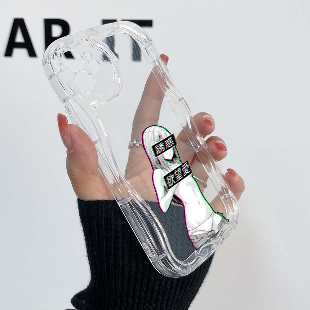 Samsung Galaxy A25 для iPhone 15 Xiaomi Poco X5 Redmi 12c Чехлы для телефонов Huawei Honor 90 NY9 Hentai Harajuku Anime Girl эксклюзивный кремовый узор Мягкий чехол