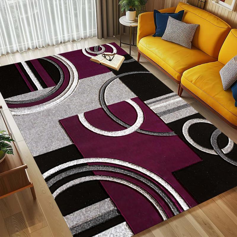 Abstract Circles Living Room Nonslip Area Rug Soft Carpet For Bedroom Game Playroom Sofa Office Home Decor Doormat Christmas Gift C9261036