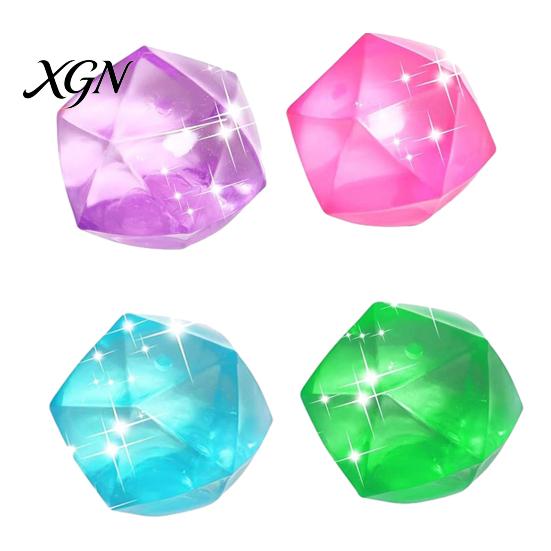Calming Fidget Toy Transparent Rhinestone Squeeze Anxiety Relief Polyhedron Sensory Safe Stress Ball Anti-anxiety Soft Students Office