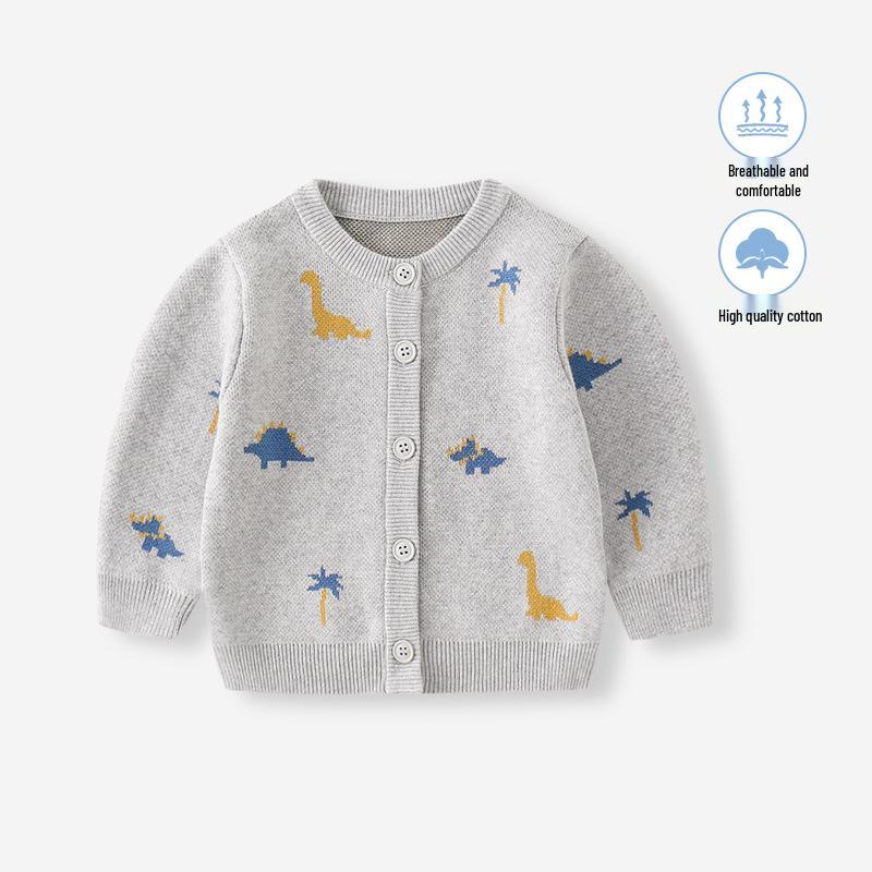 2025 Boys' Autumn Knit Cardigan: Stylish Children's Wool Sweater Jacket
