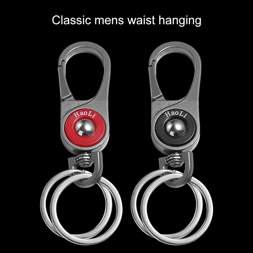 Business Style Titanium Car Keychain Polishing Titanium Keyring Birthday Gift