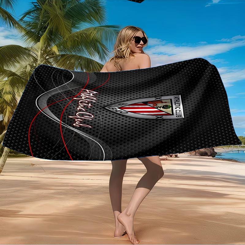 Athletic Club Bilbao Crest Beach Towel Microfiber Beach Towel, Lightweight and Quick-Dry, for Summer Travel, Swimming Pool Fan Birthday Gift