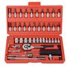 46-Piece Socket Wrench Set with 6.3mm (1/4") Drive Ratchet Wrench and Socket Driver Combo