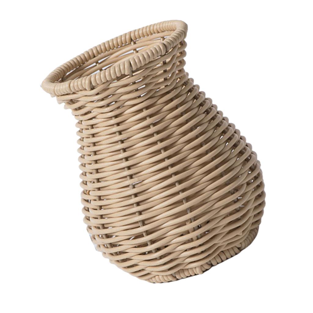 Декоративная ваза из ротанга, плетеная декоративная настольная ваза для сухоцветов, для дома и офиса, долговечность и водостойкость. Декоры