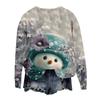 Women's Fashion Printed Long Sleeve Loose Round Neck Sweatshirt Top Fall