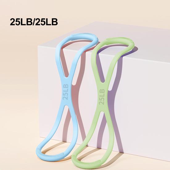 Эспандер-восьмерка Лента сопротивления для упражнений Рука Плечо Растяжка Силовые тренировки Фитнес Эластичный ремень 15/25/35 фунтов Мужчины Женщины Нескользящий силиконовый трос натяжения