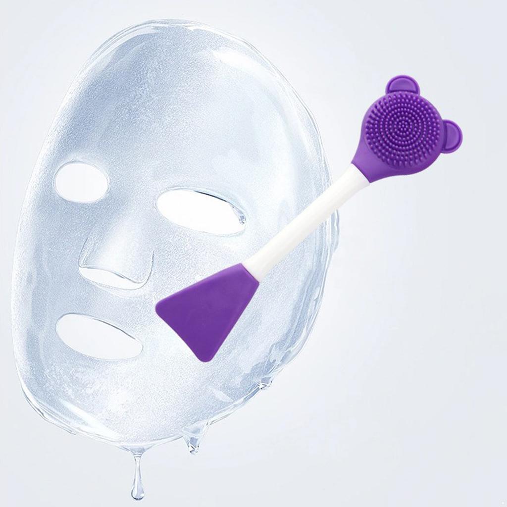 1 шт. Мягкая силиконовая щетка для умывания лица Нежный очищающий инструмент для ухода за кожей Многофункциональный аппликатор для масок Спонж для макияжа