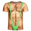 Funny Hairy Chest Graphic T Shirt Men 3d Printed Muscle Fake Abs Short Sleeve T-shirt Summer Spring Cosplay Costume Tee Shirts