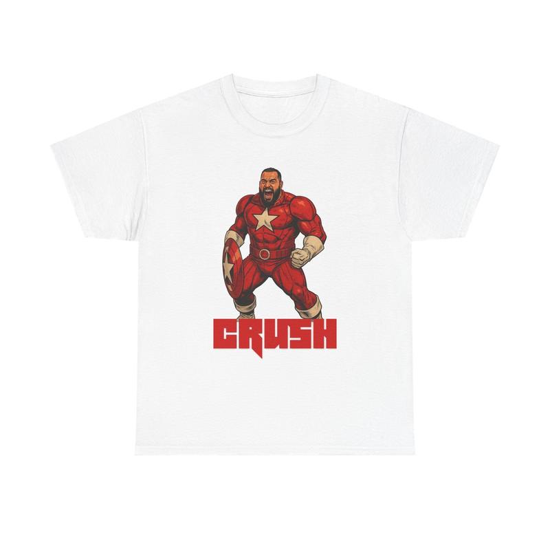 Red Guardian Crush Unisex Heavy Cotton Tee, Red Guardian Cosplay Rusev T-shirt Graphic Tee