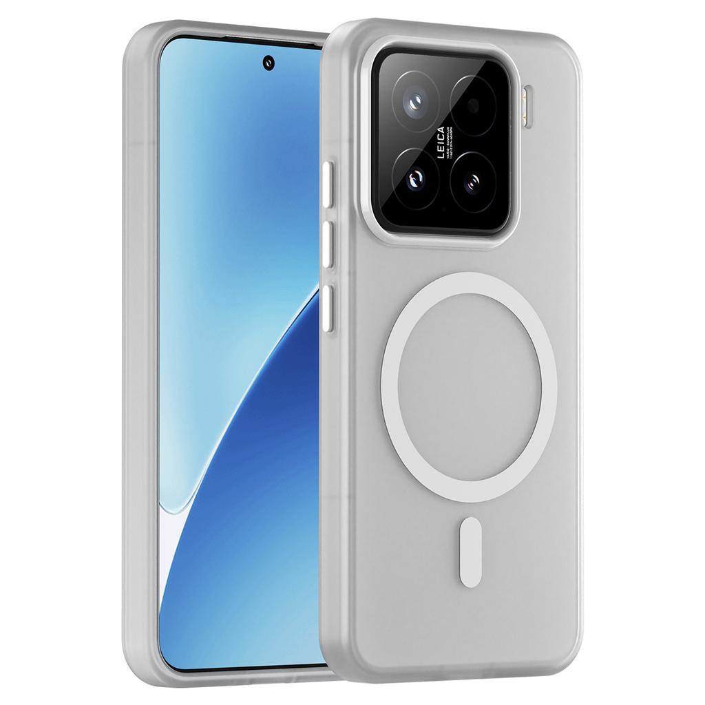 Для Xiaomi 15 Чехол Совместимый с MagSafe ТПУ+ПК Тонкий Матовый Полупрозрачный Чехол для Телефона