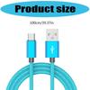 Плетеные кабели для зарядки телефона USB C Быстрая зарядка 3A Power Delivery 100 Вт 480 Мбит/с Передача данных для нескольких устройств