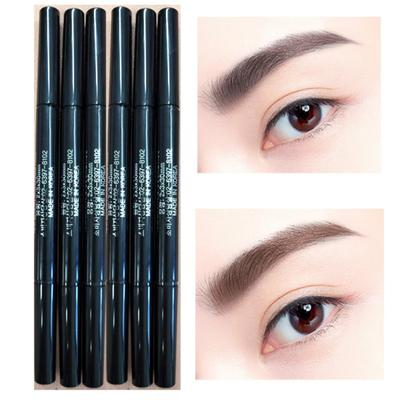 Miracle Dyne 1+1 Auto Eyebrow Pen Рекомендуемый карандаш для бровей, который не размазывается и не стирается, серый, черно-коричневый, 1 набор