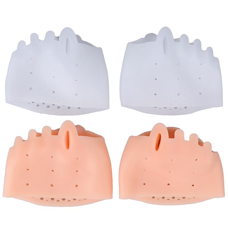 2pcs Silicone Comfortable Toe Braces 3/5holes Hallux Valgus Straightener Orthodontic Foot Toe Braces For Foot Care Dropship