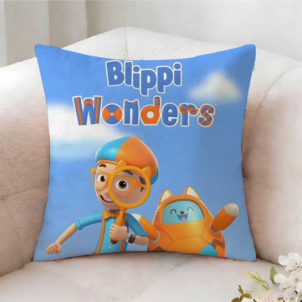 Animation Bblippi WWonders Pillow Case Pillowcase Doublesided Printed Sofa Cushion Bedroom Headboard Pillow
