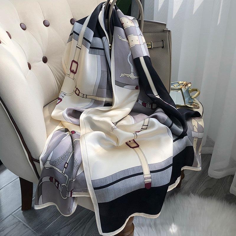 Ханчжоу 100% натуральный шелковый шарф для женщин, бандана, длинные шарфы, платок, роскошный высококачественный хиджаб, эшарпе, пашмина