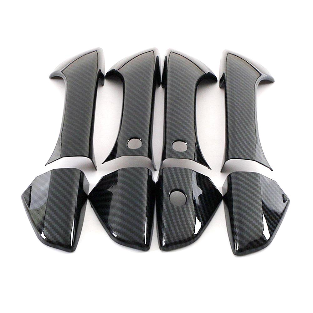 For Honda Accord 8 Gen 2008 2009 2010 2011 2012 2013 Carbon Fiber Printed Exterior Door Handle Cover Trim Moulding Frame