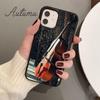 Деревянный Чехол для Телефона Скрипка Виолончель для iPhone 17 Air 15 16 16e 11 12 13 14 Pro Max Plus Чехол coque Fundas Оболочка