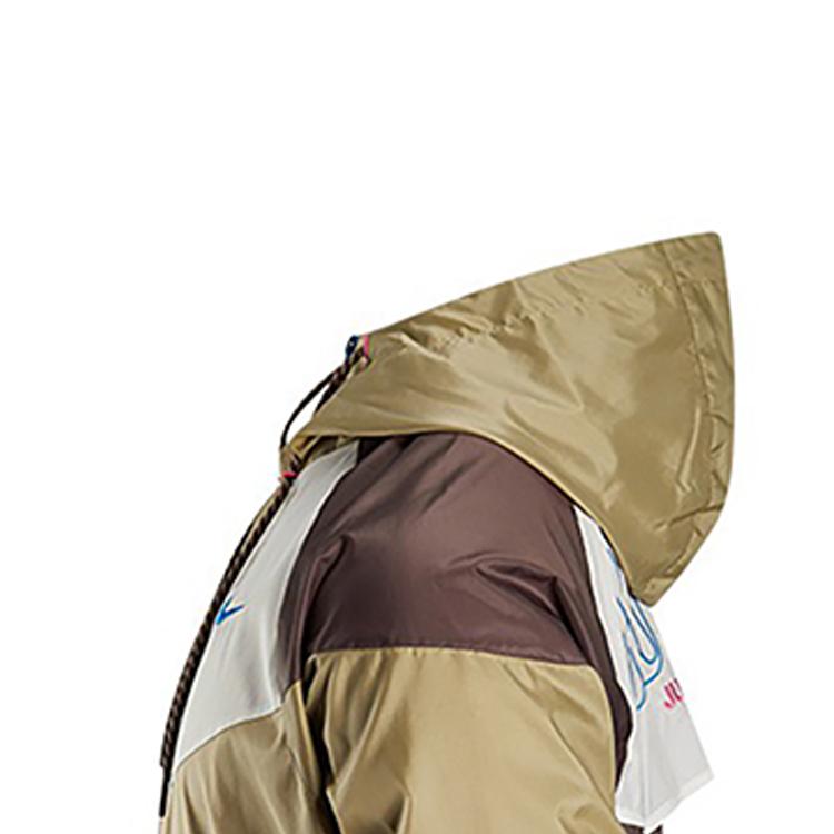 Nike Color Block Hooded Long Sleeve Jacket Men Outerwear Gray Brown FJ7680-004