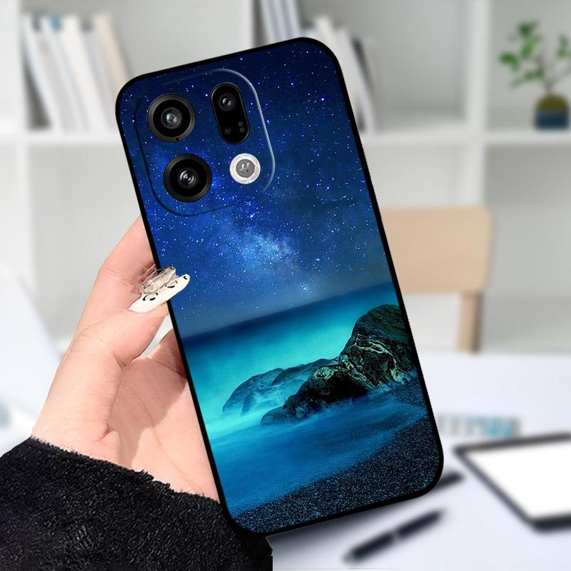 Чехол для OPPO Find X9 X9Pro, мягкий силикон, черный ТПУ, защитная задняя крышка для телефона OPPO FindX9 X 9Pro, ударопрочный бампер