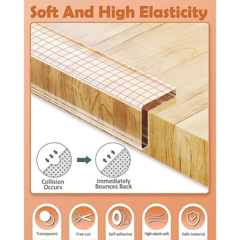 Clear Edge Protector Strip, 3m Extra Strong Transparent Baby Proofing Corners Guards, Extra Wide Nano Tape, Baby Child Safety Tables Corner Guards for