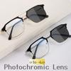 Fashion Smart Pochromic Myopia Glasses Trendy Double Beam Frame Anti-blue Eyeglasses Luxury UV Shades Sunglasses for Men