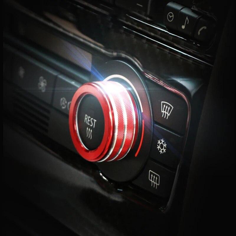 Авто салон центр управления кондиционером звук ручка кольцо крышка украшения аксессуары для BMW E90 E92 E93 3 серии 2005-12