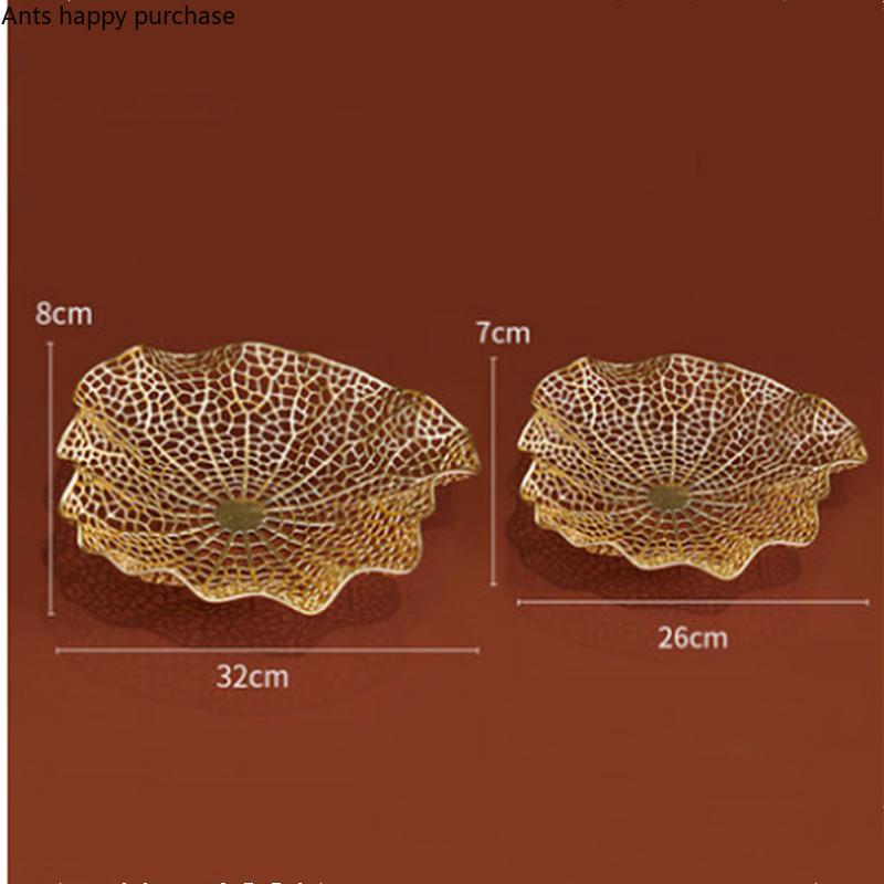 Гальванизированная коралловая тарелка, полая металлическая тарелка для фруктов, настольный поднос для хранения, поднос для закусок, фруктовая чаша, декоративные тарелки, блюда