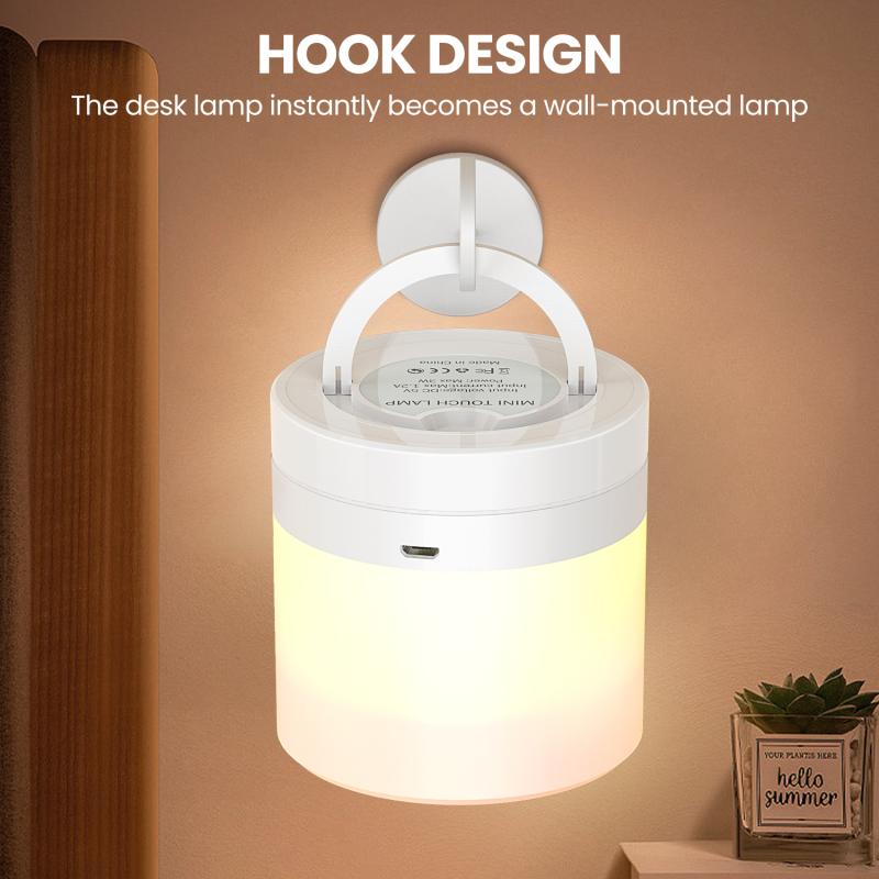 Rgb Colorful Night Light 7 Настольная лампа с регулируемой яркостью, меняющая цвет и ручкой для спальни