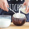 Розовая стеклянная ложка с длинной ручкой, изогнутым краем для молока, десерта, пудинга, йогурта, мороженого, торта, кофе, мешалка, креативная ложка, стекло