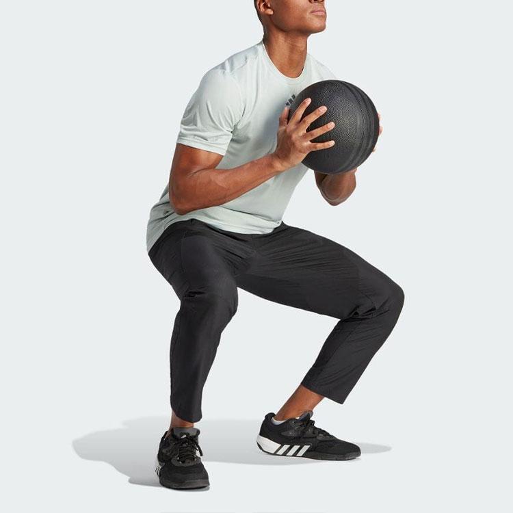 Adidas Футболка с коротким рукавом и круглым вырезом с логотипом и резиновым принтом, мужские топы Miracle-Silver IL7006