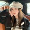 Fashionable Hats for Women Korean Autumn and Winter New Octagonal Hat Big Head Beret Winter Casual Versatile Newspaper Baby Hat Trend