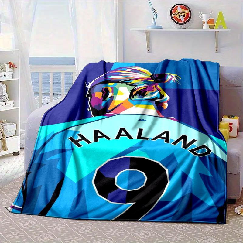 Haaland's Number 9 Journey Portable Blanket/Soft Blanket Bedding Blanket Suitable for Travel Camping Living Rooms Offices Sofas Fan Gifts