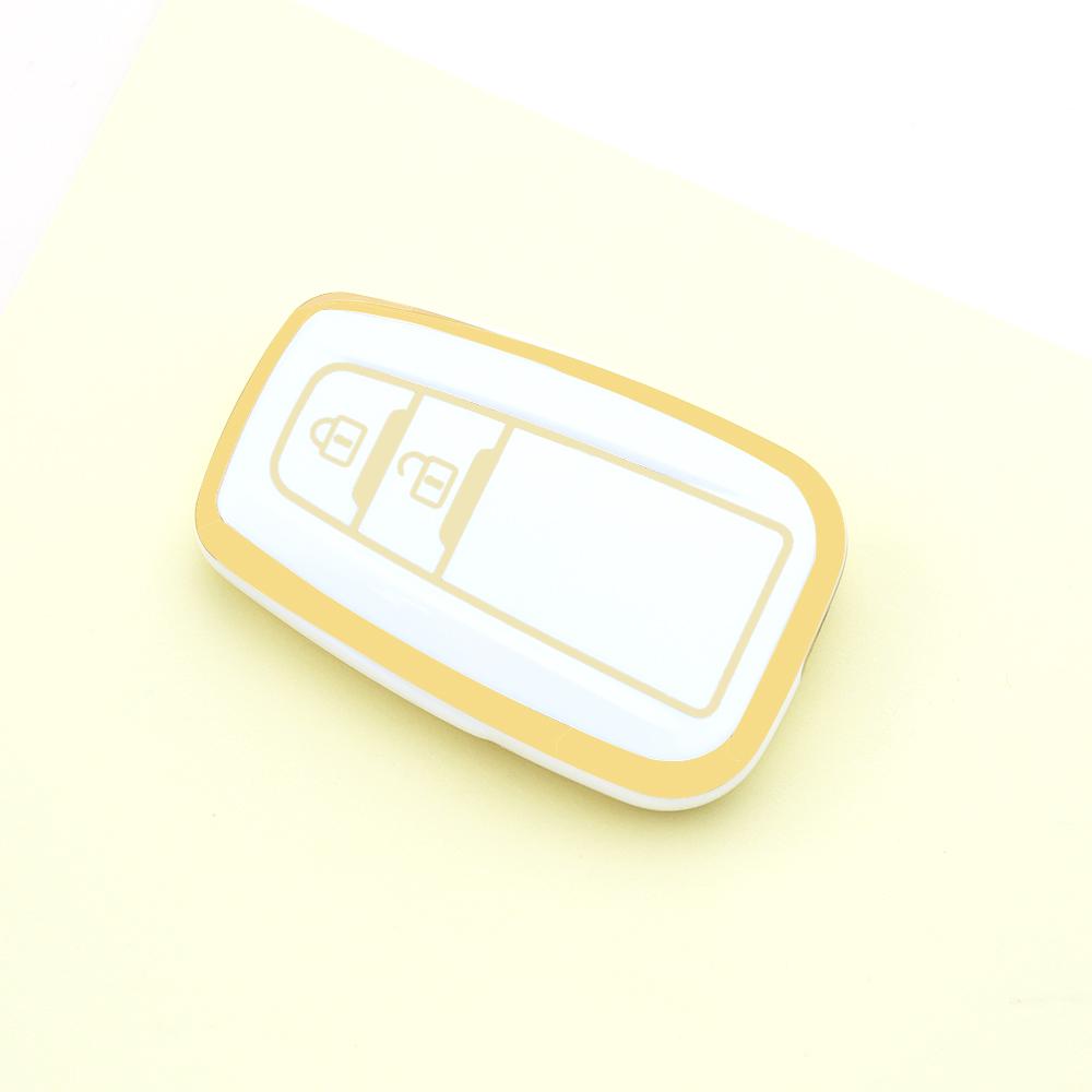 Tpu Auto Shell Fob Car Key Case Cover Keychain Accessories For Toyota Prius Camry Corolla Chr C-Hr Rav4 Land Cruiser Prado