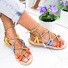 Women Sandals 2022 Lace Up Gladiator Sandals Fashion Hemp Rope Summer Shoes Woman Flat Sandals Non-Slip Beach Chaussures Femme