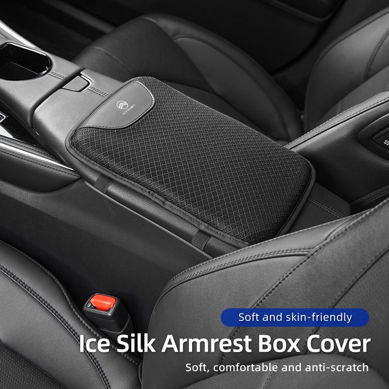 TCJH7 Ice Silk Heightening Car Armrest Pad Breathable For Citroen C4 C3 C5 C1 C2 Berlingo Celysee Cactus Picasso Aircross Grand