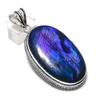 Blue Labradorite Gemstone Handmade 925 Sterling Silver Pendant 2.64" Q5W91