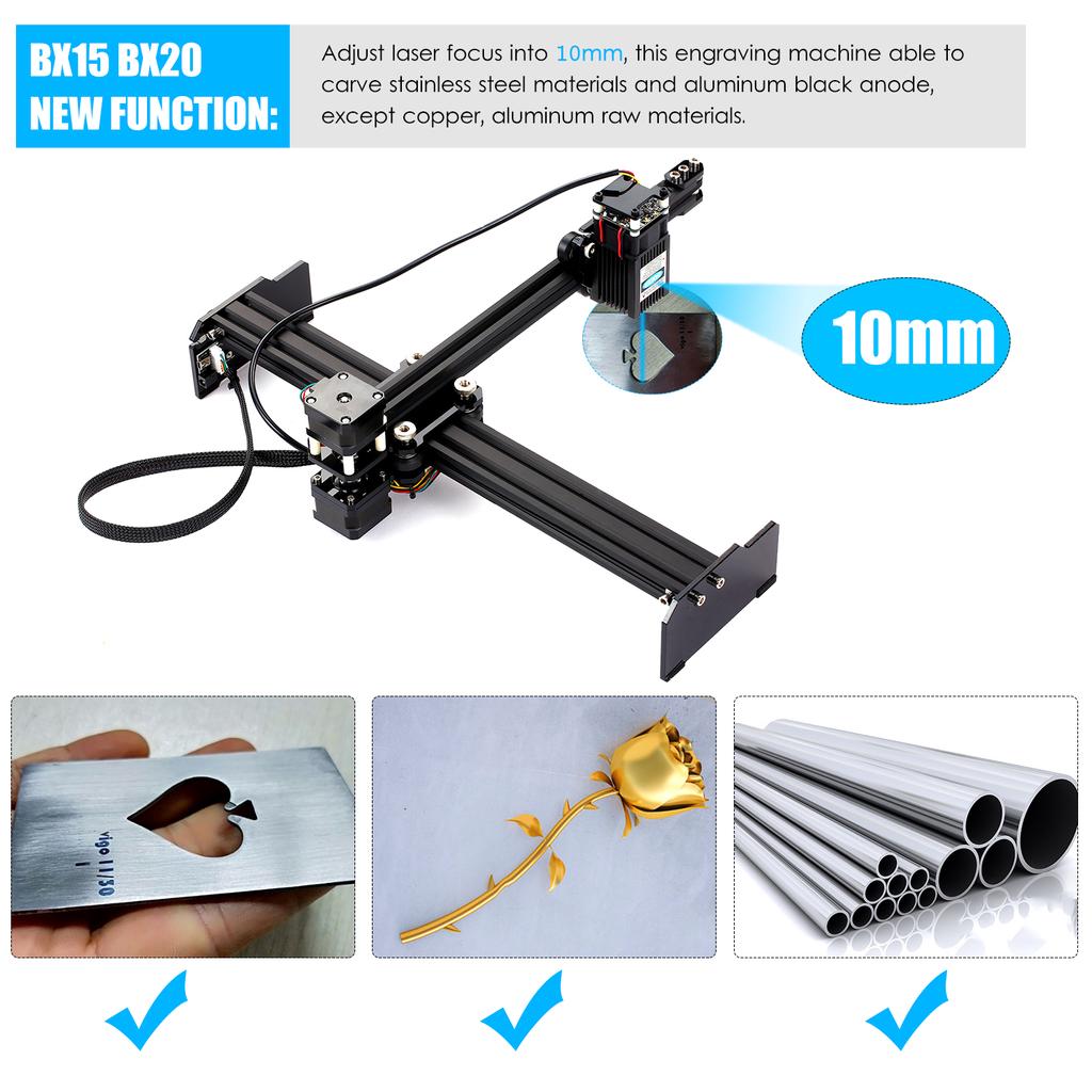 20W Laser Engraving Machine High Speed Mini Desktop Laser Engraver Printer Portable Household Art