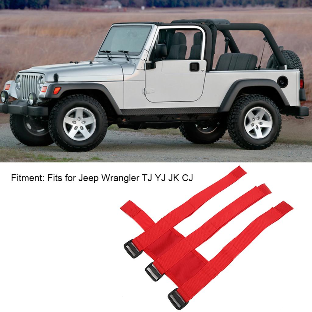 Auto Car Fire Extinguisher Fixing Holder Belt Adjustable Strap Fits for Jeep Wrangler TJ YJ JK CJ