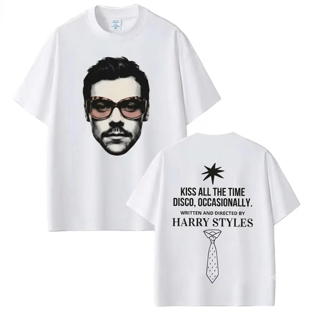 Harry Styles kisses all the time. Disco T-shirt, Occasionally Tour, cotton clothing, unisex, men's, women's, T-shirts, Y2K, casual t-shirt for fans