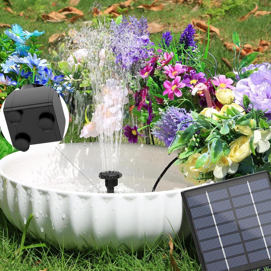 Solar Water Pump, DIY Fountain Kit, Multipurpose Powered Pump with 6
