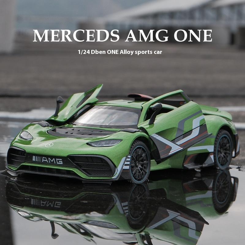 1:24 Mercedes Benz AMG ONE Alloy Sports Car Diecast Metal Model Simulation Sound & Light Toy Decorative Trendy Ornament For Boys