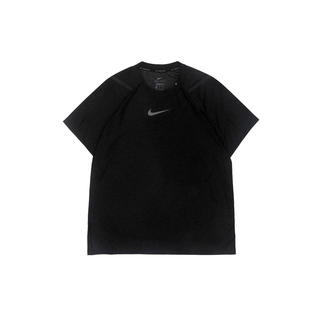 Nike Спортивная повседневная дышащая футболка с круглым вырезом и коротким рукавом, мужские топы, черные CU4990-010