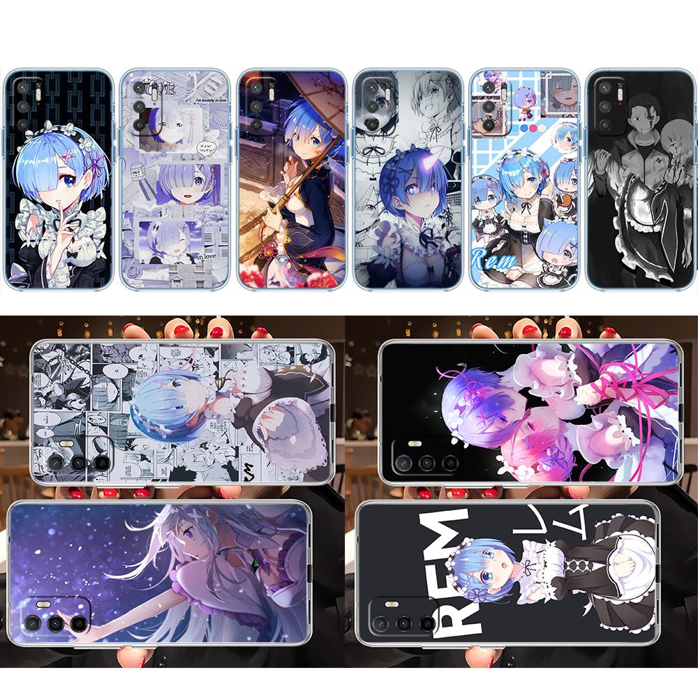 CJ48 Emilia Re Zero Ram Rem Soft Shell Transparent Phone Case for Motorola Moto G7 G8 G9 G84 G85 G73 G24 G15 Z2 Play Power Plus