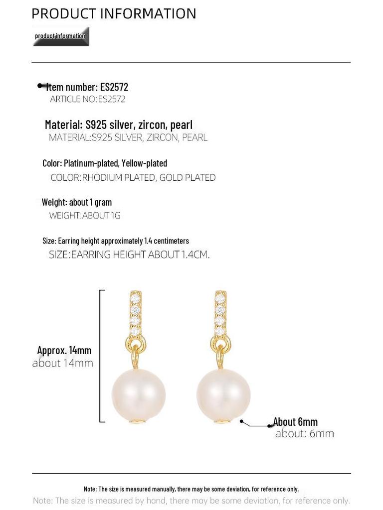 Серьги-пусеты Banyan Tree из серебра 925 пробы с натуральным жемчугом и бриллиантами для женщин - Изящные, Универсальные, Короткие.