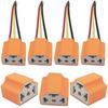 H4 Coupler, CTRICALVER Orange Headlight Connector, 4 Pieces Headlight for Car and Truck Headlight Fog Light Retrofit, 3 Wires