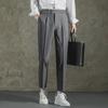 Men's Casual Loose Fit High-Waist Suit Pants - Spring & Autumn, Italian-Style, Nine-Point Length