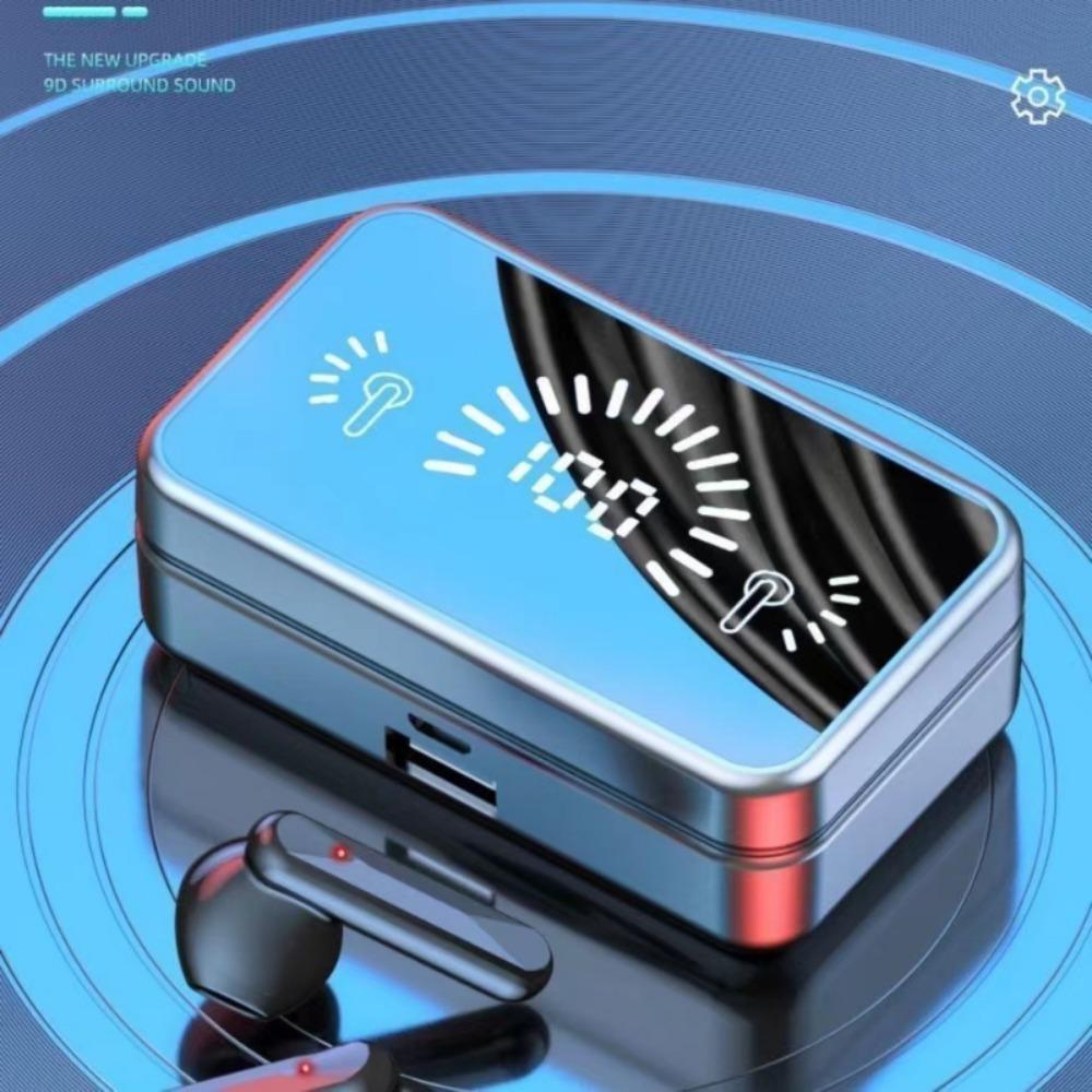 Bluetooth Headset TWS Wireless Mirror Digital Display Touch Charger In-ear Noise-cancelling Headset Factory