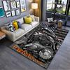 Ковер, Череп Harley Davidson Sportster, Флаг США, Черный Моторный Постер, Декор Гаража Мужской Уголок, Нескользящий Коврик