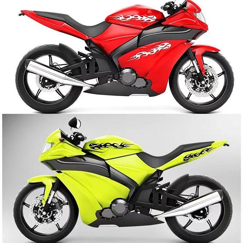 Интересные наклейки в форме пламени для мотоциклов, светоотражающие наклейки в виде пламени, водонепроницаемые наклейки для автомобилей, наклейки для мотоциклов, аксессуары для мотоциклов