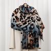 Milk Leopard Print Skin-friendly Velvet Autumn and Winter Skin-friendly and Warm Imitation Cashmere Printed Scarf Versatile Shawl